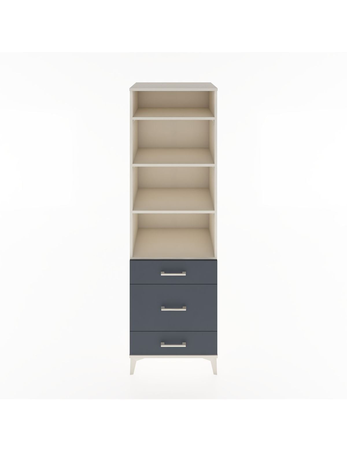 Hyperion Dolap 4 Raflı 3 Çekmeceli 60x44x195 Aytaşı-Antrasit