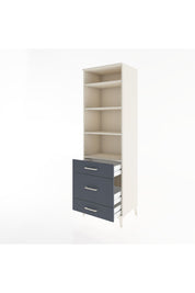 Hyperion Dolap 4 Raflı 3 Çekmeceli 60x44x195 Aytaşı-Antrasit