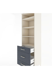 Hyperion Dolap 4 Raflı 3 Çekmeceli 60x44x195 Aytaşı-Antrasit