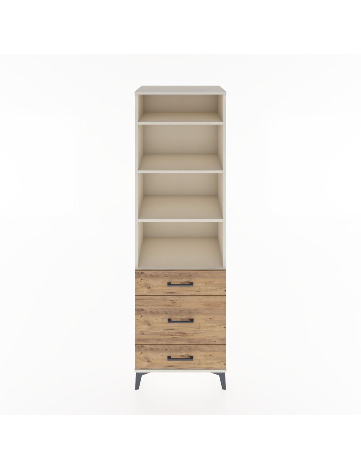 Hyperion Dolap 4 Raflı 3 Çekmeceli 60x44x195 Aytaşı-Çam