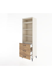 Hyperion Dolap 4 Raflı 3 Çekmeceli 60x44x195 Aytaşı-Çam