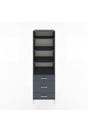 Hyperion Dolap 4 Raflı 3 Çekmeceli 60x44x195 Antrasit-Antrasit