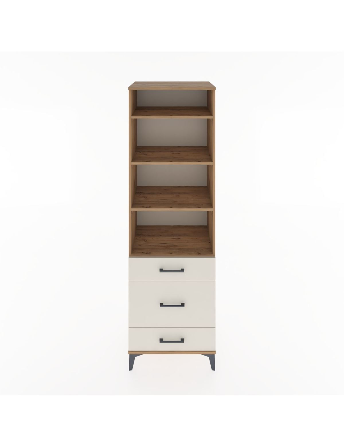 Hyperion Dolap 4 Raflı 3 Çekmeceli 60x44x195 Çam-Aytaşı