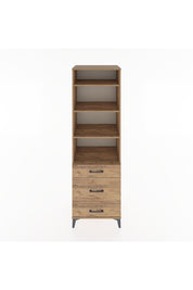 Hyperion Dolap 4 Raflı 3 Çekmeceli 60x44x195 Çam-Çam