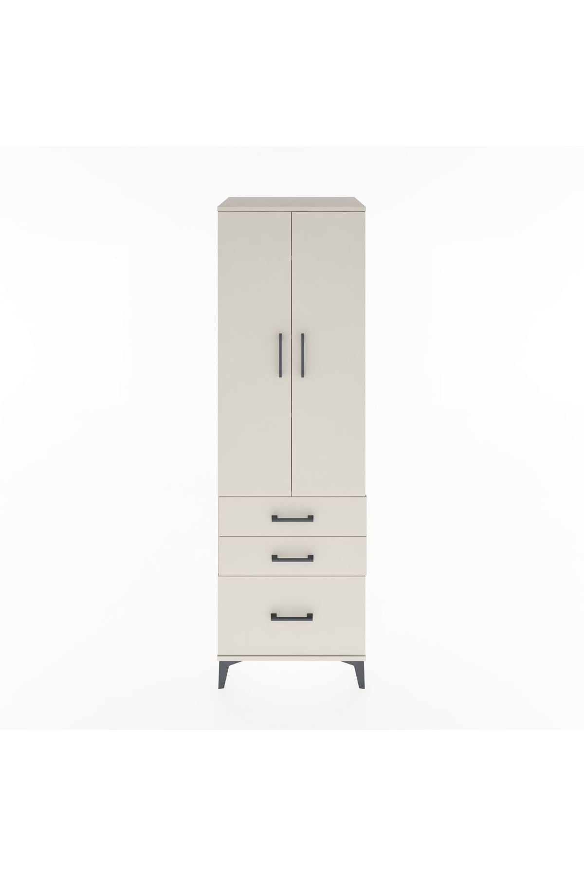 Hyperion Dolap 4 Raflı 3 Çekmeceli 2 Kapaklı 60x44x195 Aytaşı-Aytaşı