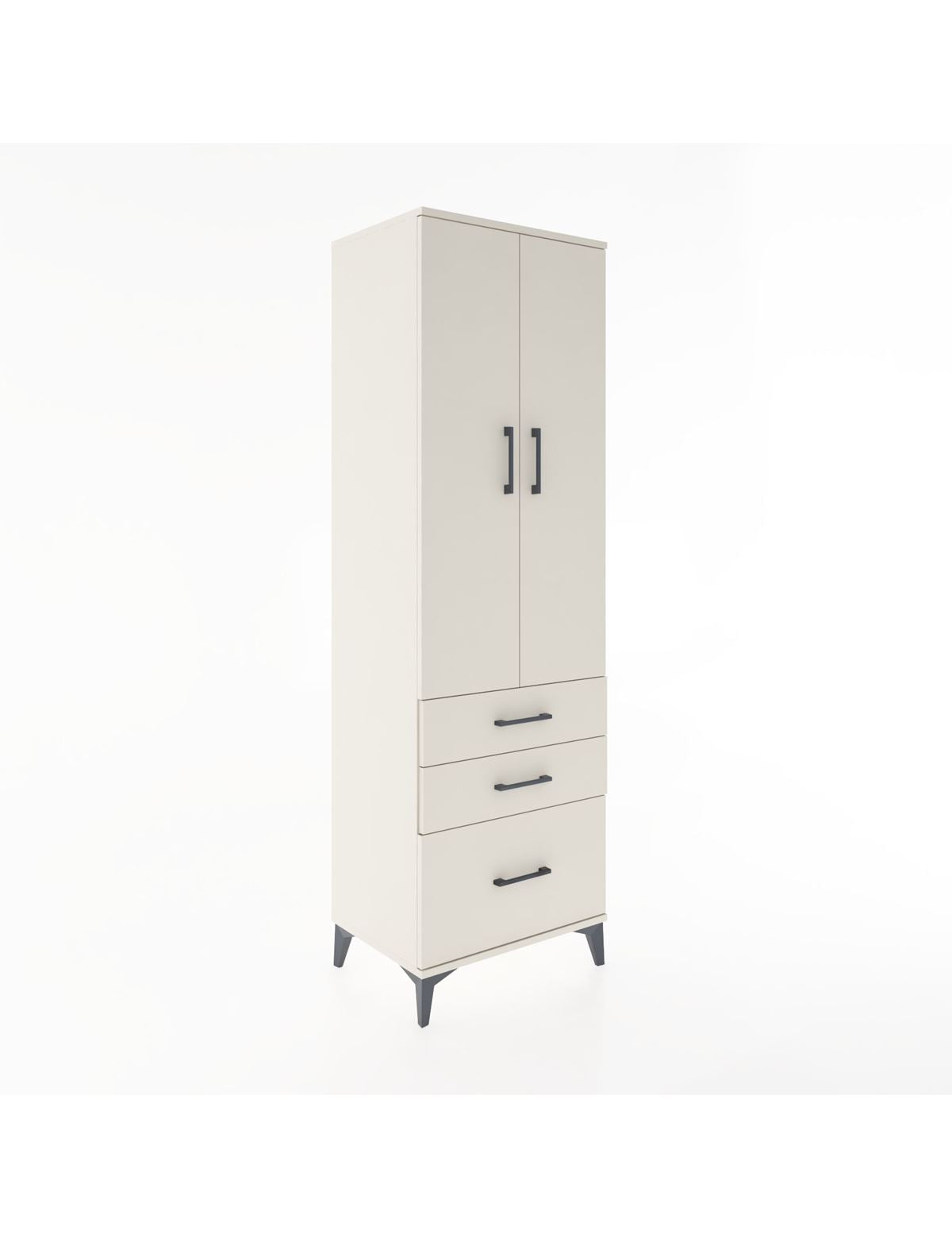 Hyperion Dolap 4 Raflı 3 Çekmeceli 2 Kapaklı 60x44x195 Aytaşı-Aytaşı