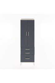 Hyperion Dolap 4 Raflı 3 Çekmeceli 2 Kapaklı 60x44x195 Aytaşı-Antrasit