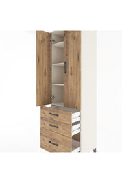 Hyperion Dolap 4 Raflı 3 Çekmeceli 2 Kapaklı 60x44x195 Aytaşı-Çam