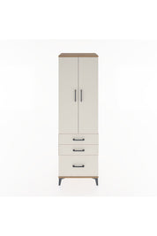 Hyperion Dolap 4 Raflı 3 Çekmeceli 2 Kapaklı 60x44x195 Çam-Aytaşı