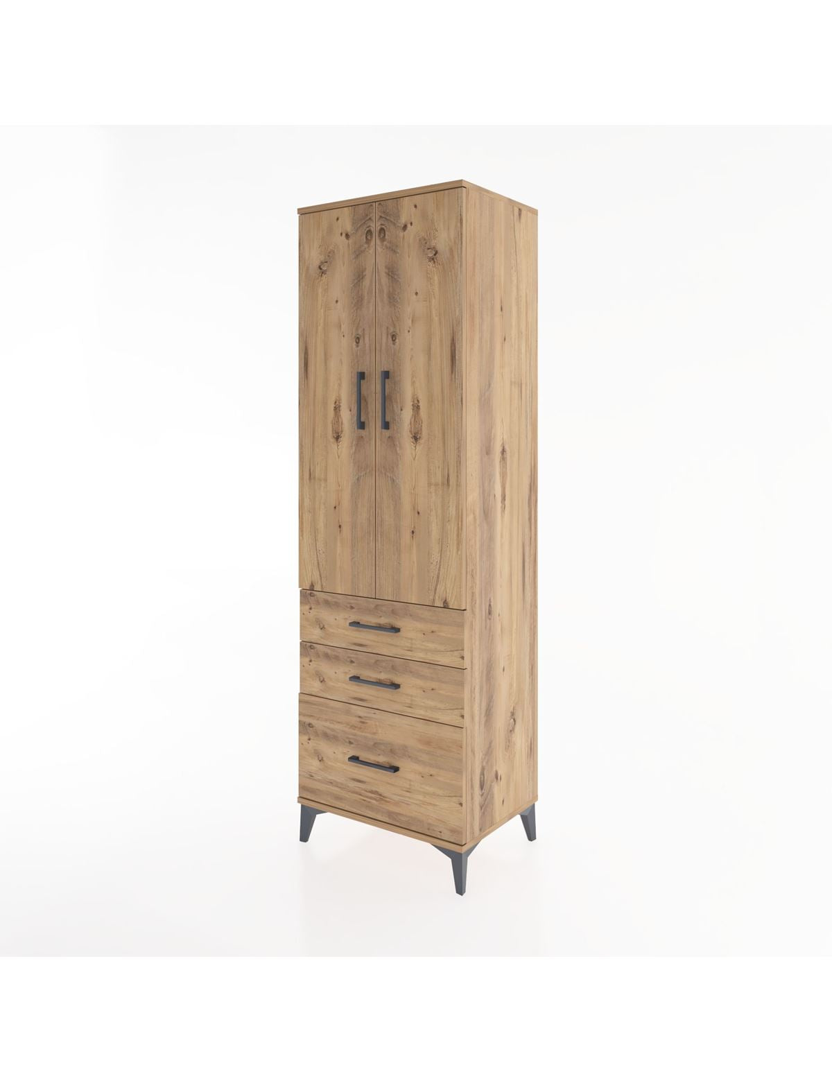 Hyperion Dolap 4 Raflı 3 Çekmeceli 2 Kapaklı 60x44x195 - S59M034V9B