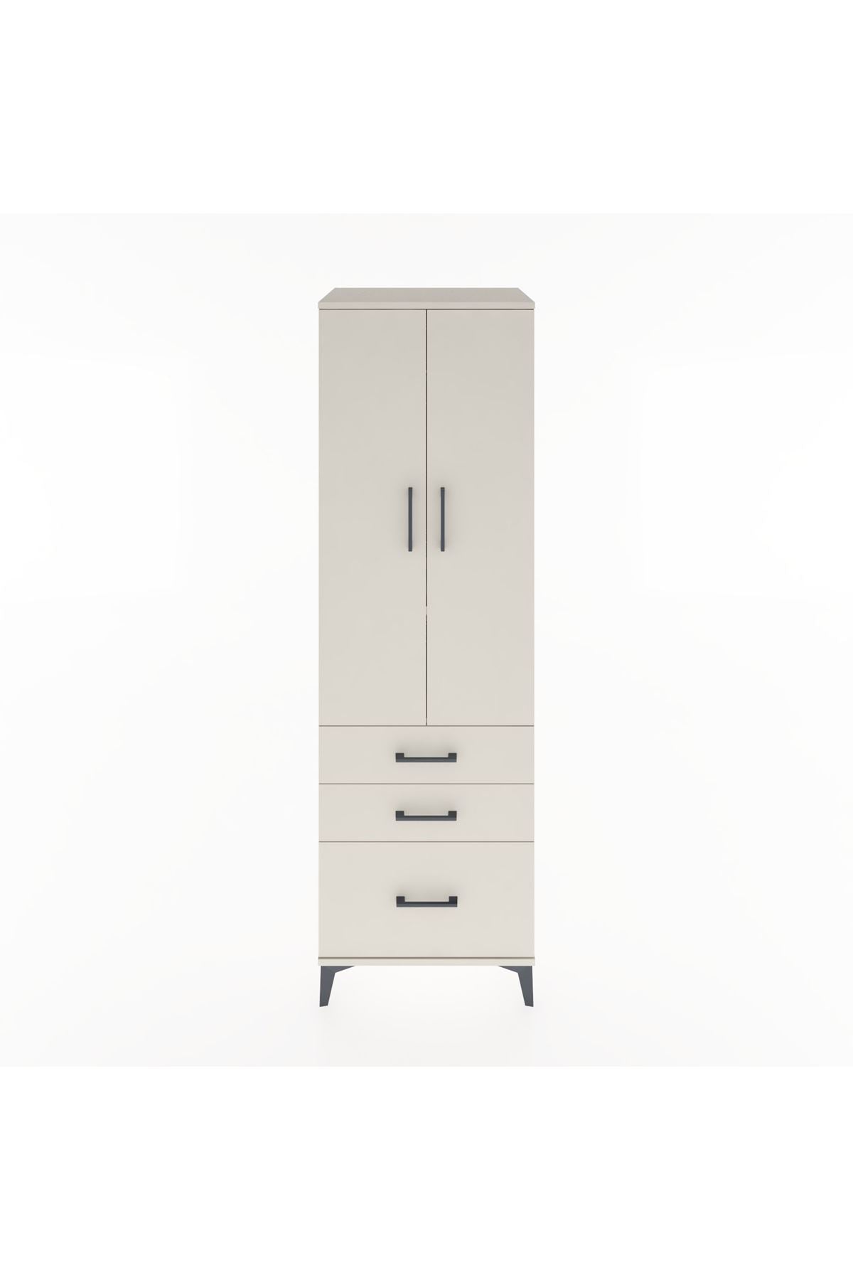 Hyperion Dolap 2 Raflı 3 Çekmeceli Tek Askılı 60x44x195 Aytaşı-Aytaşı