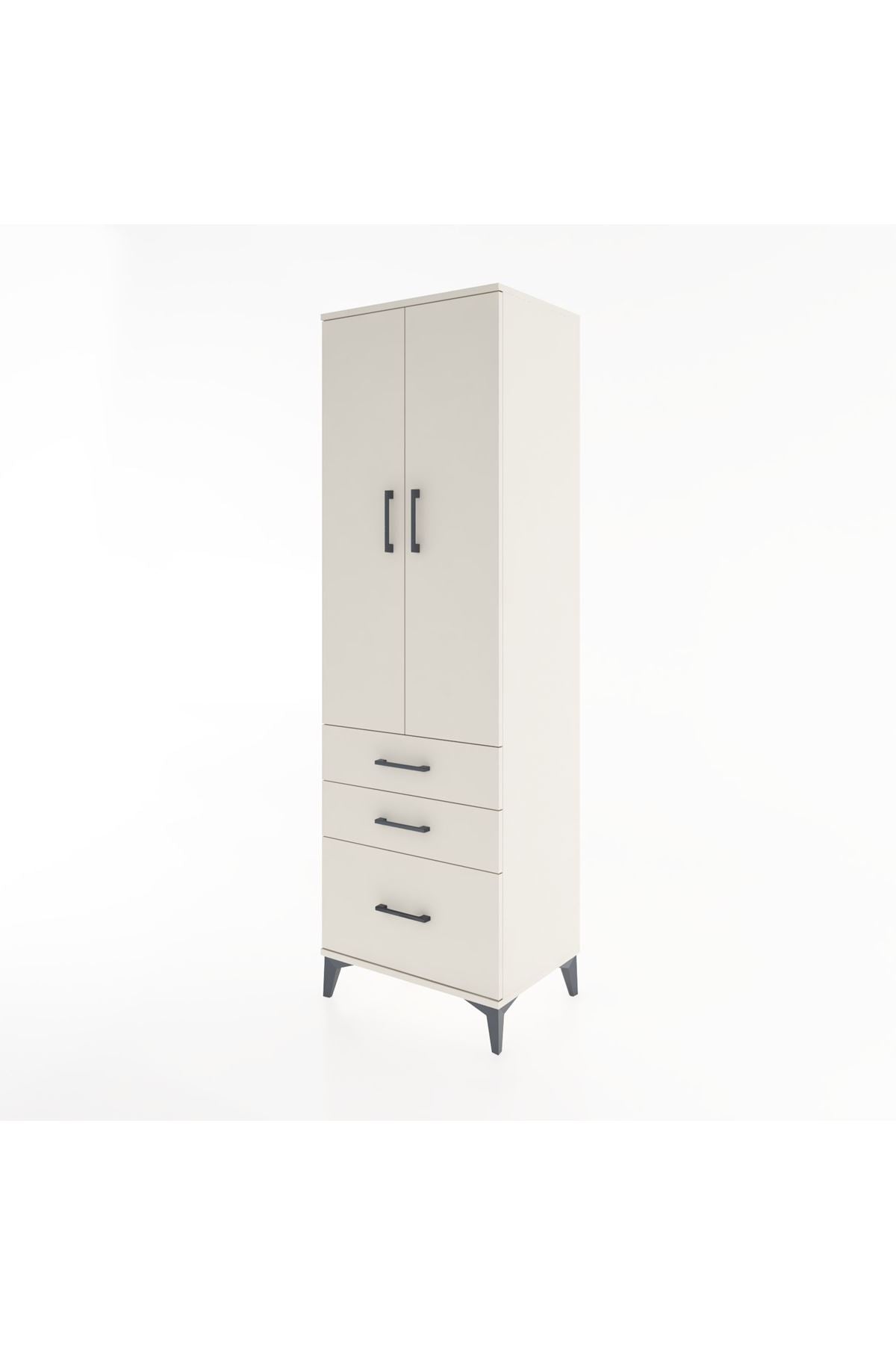 Hyperion Dolap 2 Raflı 3 Çekmeceli Tek Askılı 60x44x195 Aytaşı-Aytaşı