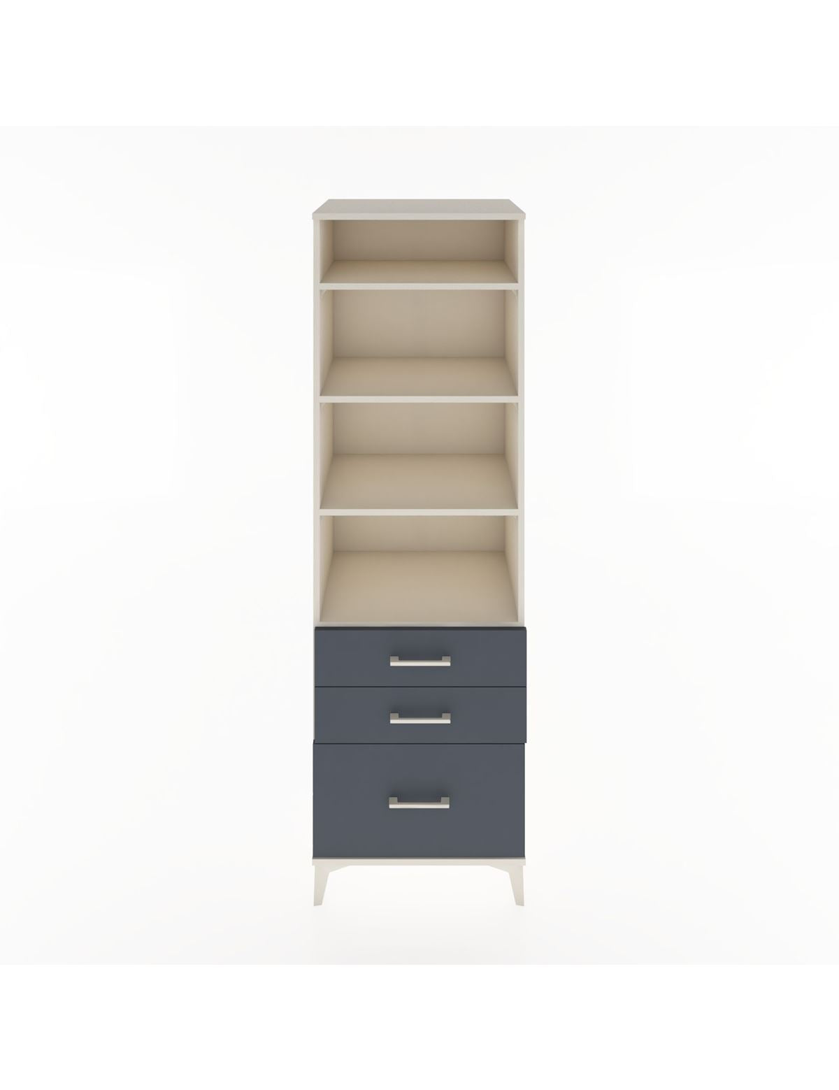 Hyperion Dolap 4 Raflı 3 Çekmeceli 60x44x195 Aytaşı-Antrasit