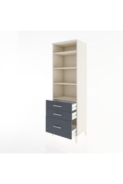 Hyperion Dolap 4 Raflı 3 Çekmeceli 60x44x195 Aytaşı-Antrasit