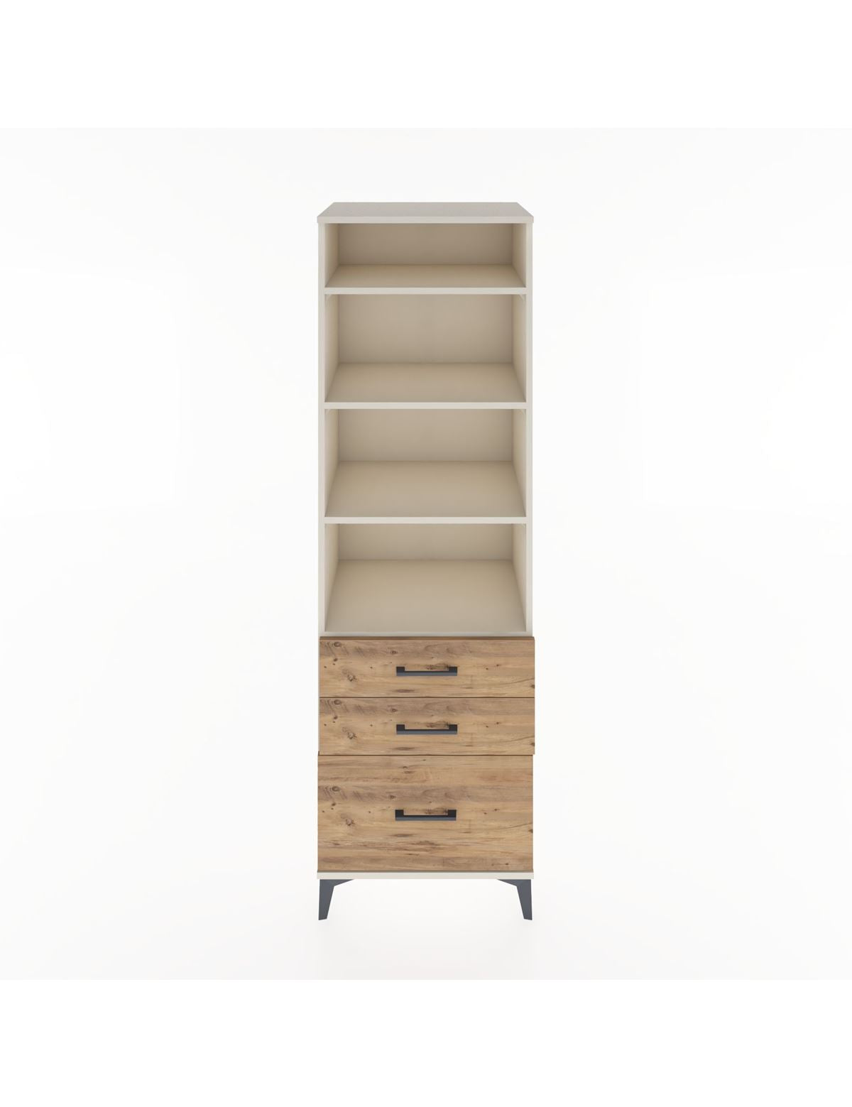 Hyperion Dolap 4 Raflı 3 Çekmeceli 60x44x195 Aytaşı-Çam