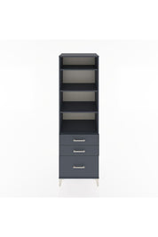 Hyperion Dolap 4 Raflı 3 Çekmeceli 60x44x195 Antrasit-Antrasit