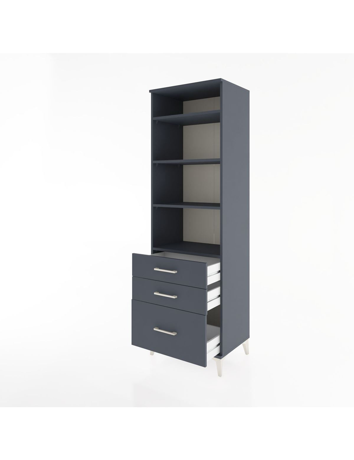 Hyperion Dolap 4 Raflı 3 Çekmeceli 60x44x195 - S59M036V5B
