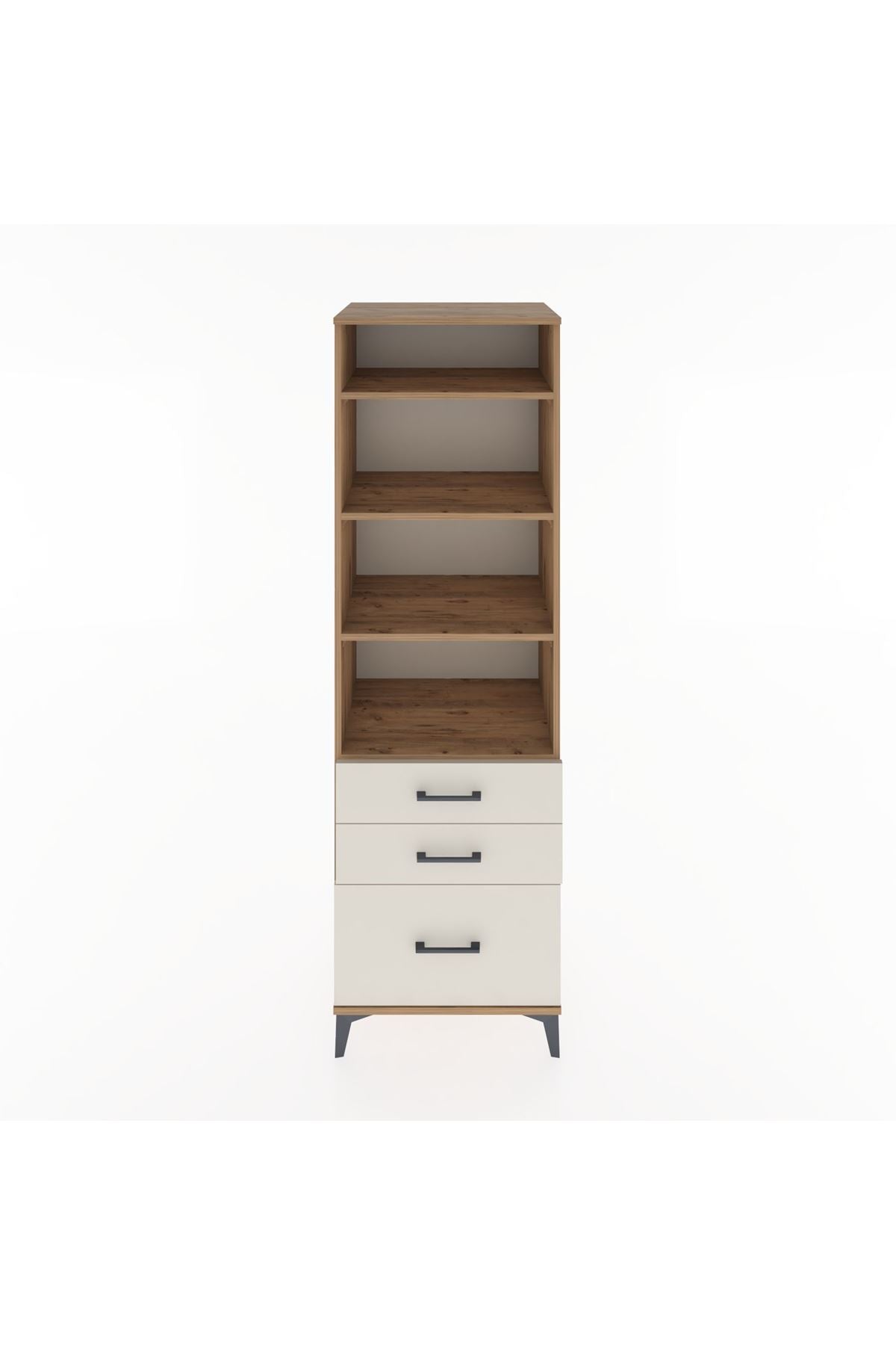 Hyperion Dolap 4 Raflı 3 Çekmeceli 60x44x195 Çam-Aytaşı