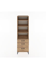 Hyperion Dolap 4 Raflı 3 Çekmeceli 60x44x195 Çam-Çam