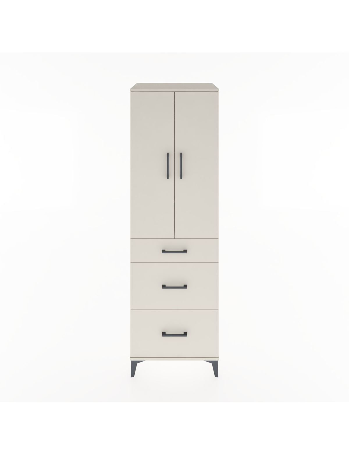 Hyperion Dolap Tek Raflı 3 Çekmeceli Tek Askılı 60x44x195 Aytaşı-Aytaşı