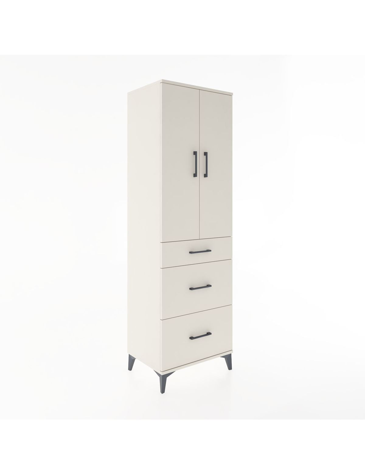 Hyperion Dolap Tek Raflı 3 Çekmeceli Tek Askılı 60x44x195 Aytaşı-Aytaşı