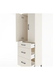 Hyperion Dolap Tek Raflı 3 Çekmeceli Tek Askılı 60x44x195 Aytaşı-Aytaşı