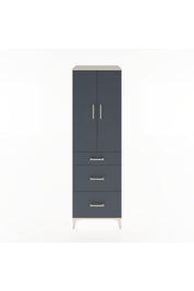 Hyperion Dolap Tek Raflı 3 Çekmeceli Tek Askılı 60x44x195 Aytaşı-Antrasit