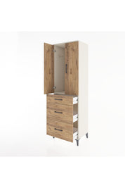 Hyperion Dolap Tek Raflı 3 Çekmeceli Tek Askılı 60x44x195 Aytaşı-Çam