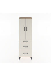 Hyperion Dolap Tek Raflı 3 Çekmeceli Tek Askılı 60x44x195 Çam-Aytaşı