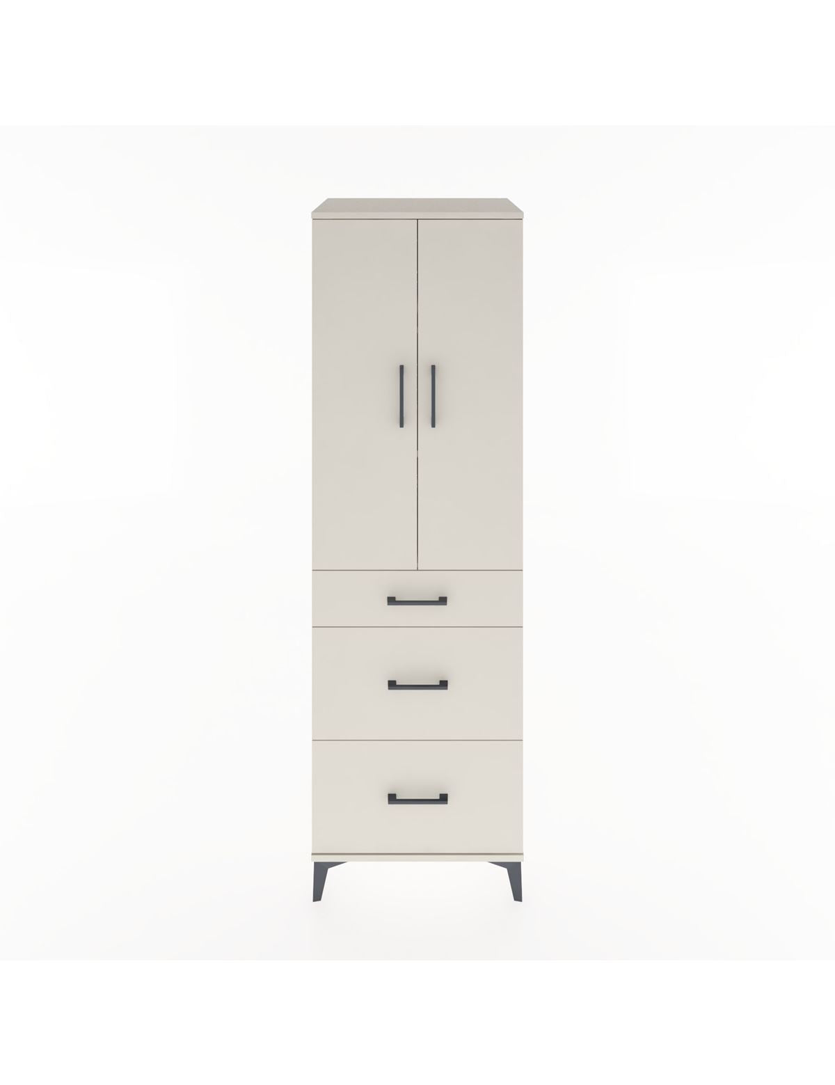 Hyperion Dolap 3 Raflı 3 Çekmeceli 2 Kapaklı 60x44x195 Aytaşı-Aytaşı