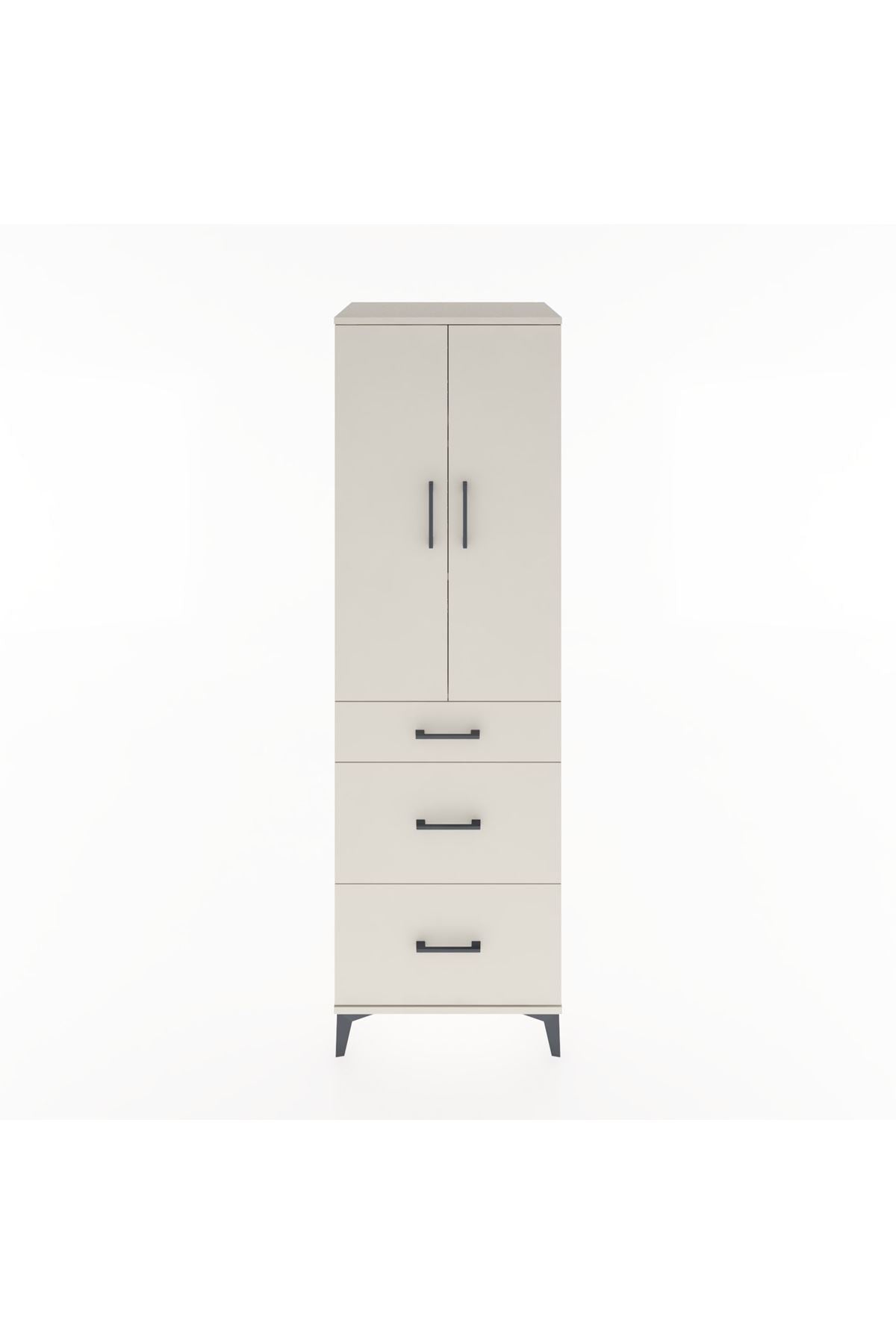 Hyperion Dolap 3 Raflı 3 Çekmeceli 2 Kapaklı 60x44x195 Aytaşı-Aytaşı