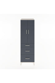 Hyperion Dolap 3 Raflı 3 Çekmeceli 2 Kapaklı 60x44x195 Aytaşı-Antrasit