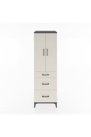 Hyperion Dolap 3 Raflı 3 Çekmeceli 2 Kapaklı 60x44x195 Antrasit-Aytaşı