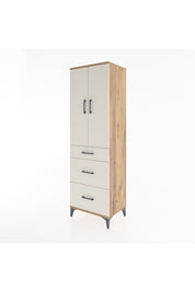 Hyperion Dolap 3 Raflı 3 Çekmeceli 2 Kapaklı 60x44x195 Çam-Aytaşı