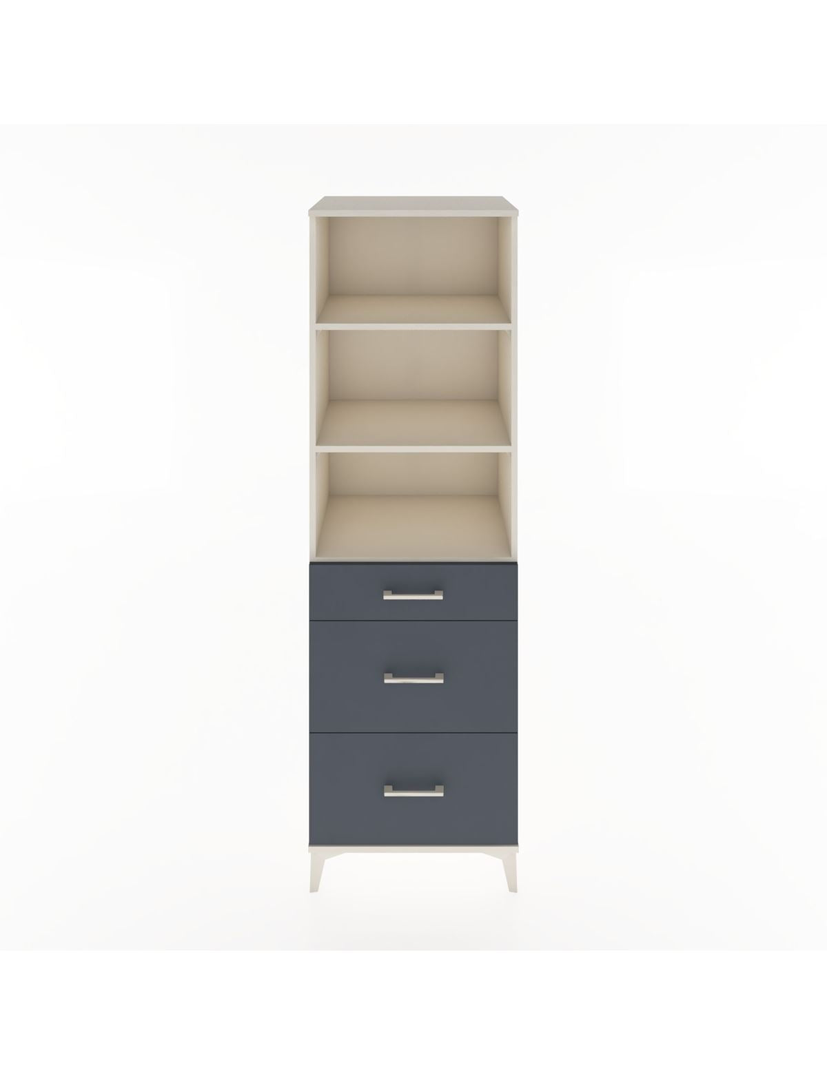 Hyperion Dolap 3 Raflı 3 Çekmeceli 60x44x195 Aytaşı-Antrasit