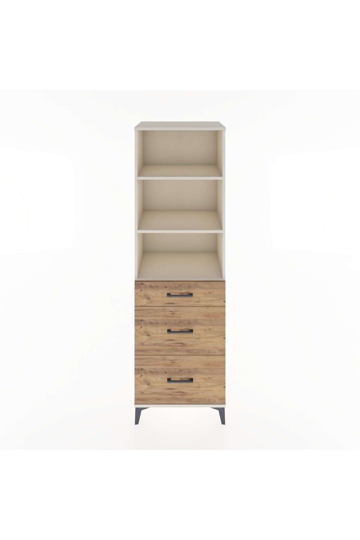 Hyperion Dolap 3 Raflı 3 Çekmeceli 60x44x195 Aytaşı-Çam