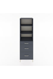 Hyperion Dolap 3 Raflı 3 Çekmeceli 60x44x195 Antrasit-Antrasit