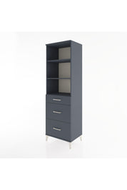 Hyperion Dolap 3 Raflı 3 Çekmeceli 60x44x195 Antrasit-Antrasit