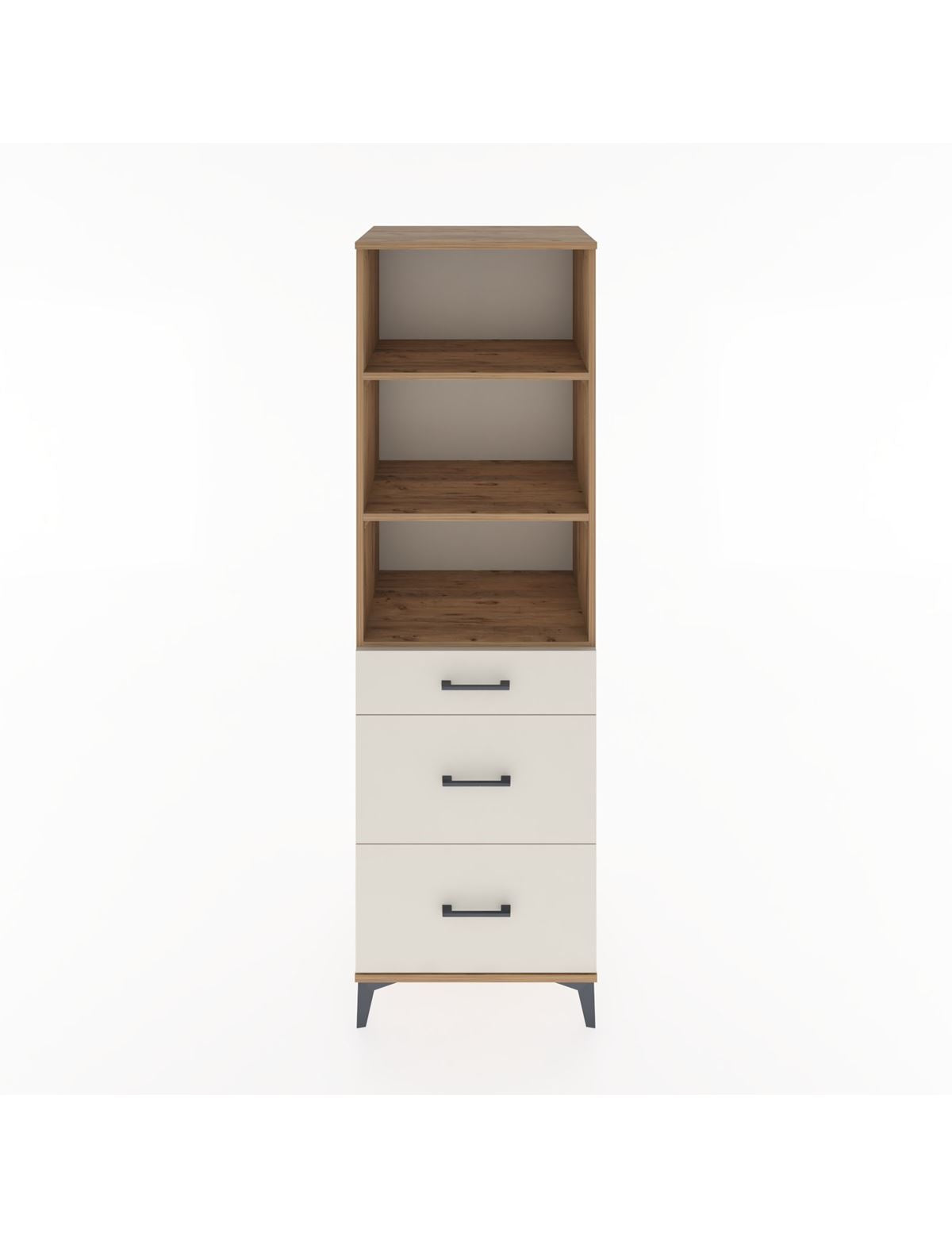 Hyperion Dolap 3 Raflı 3 Çekmeceli 60x44x195 Çam-Aytaşı