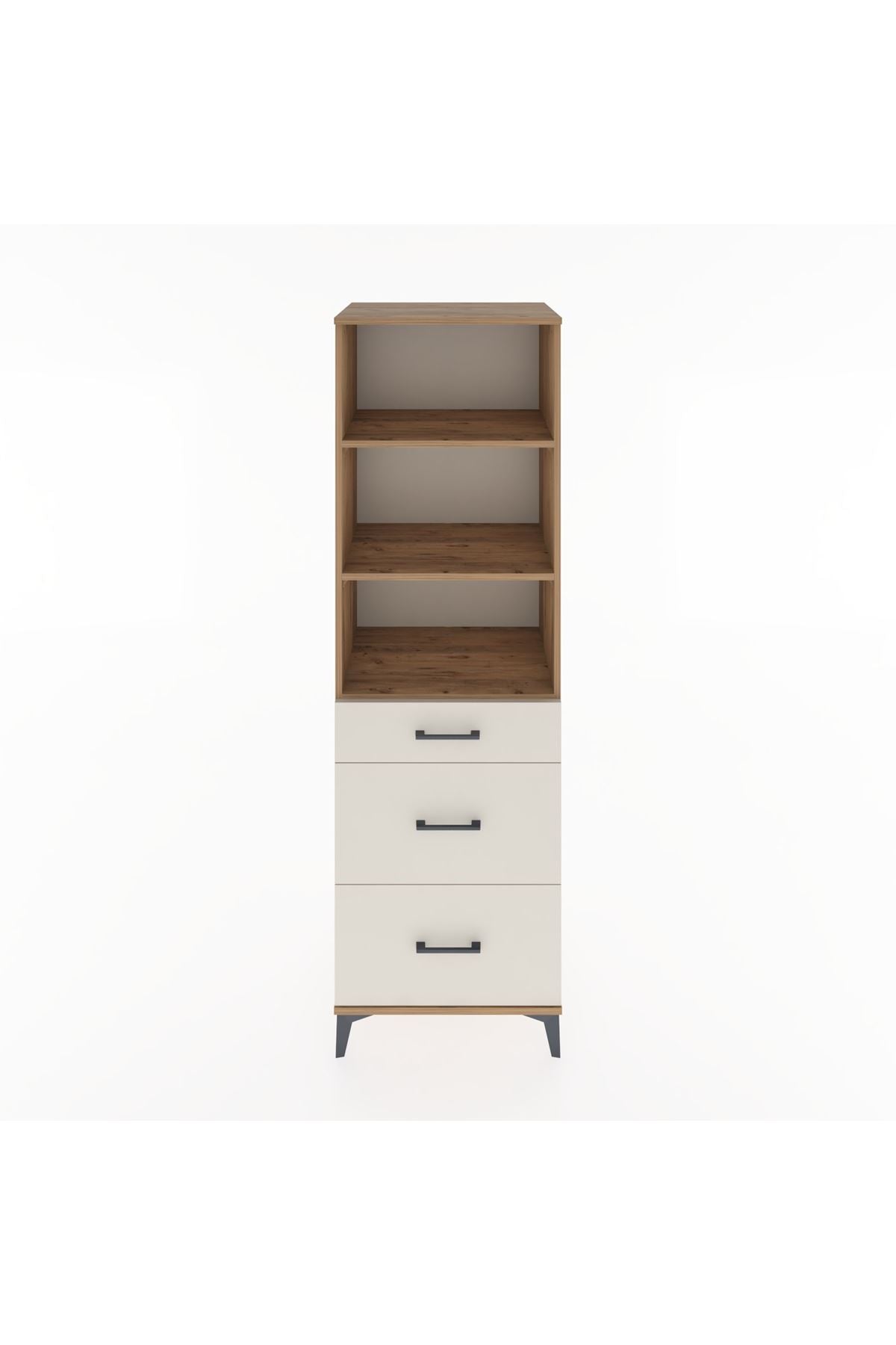 Hyperion Dolap 3 Raflı 3 Çekmeceli 60x44x195 Çam-Aytaşı