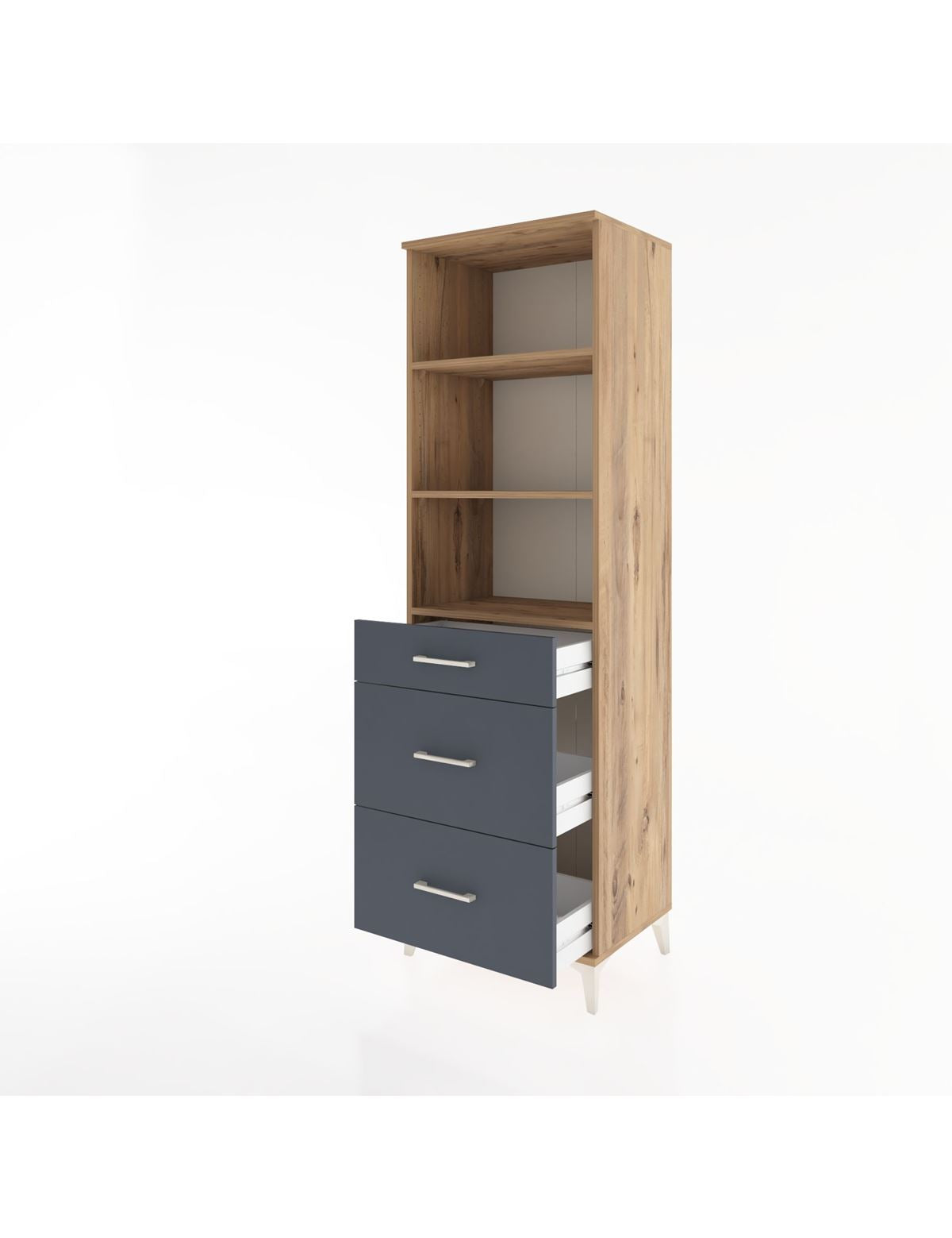 Hyperion Dolap 3 Raflı 3 Çekmeceli 60x44x195 - S59M039V8B