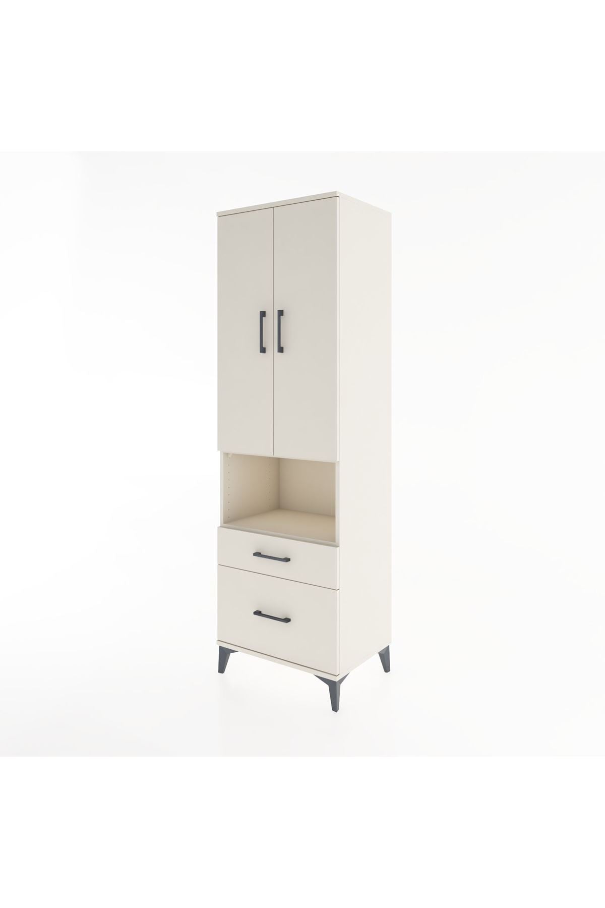 Hyperion Dolap 2 Raflı 2 Çekmeceli Tek Askılı 60x44x195 Aytaşı-Aytaşı