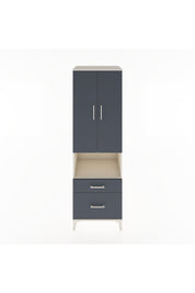 Hyperion Dolap 2 Raflı 2 Çekmeceli Tek Askılı 60x44x195 Aytaşı-Antrasit