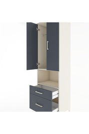 Hyperion Dolap 2 Raflı 2 Çekmeceli Tek Askılı 60x44x195 Aytaşı-Antrasit