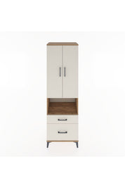 Hyperion Dolap 2 Raflı 2 Çekmeceli Tek Askılı 60x44x195 Çam-Aytaşı