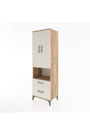 Hyperion Dolap 2 Raflı 2 Çekmeceli Tek Askılı 60x44x195 Çam-Aytaşı