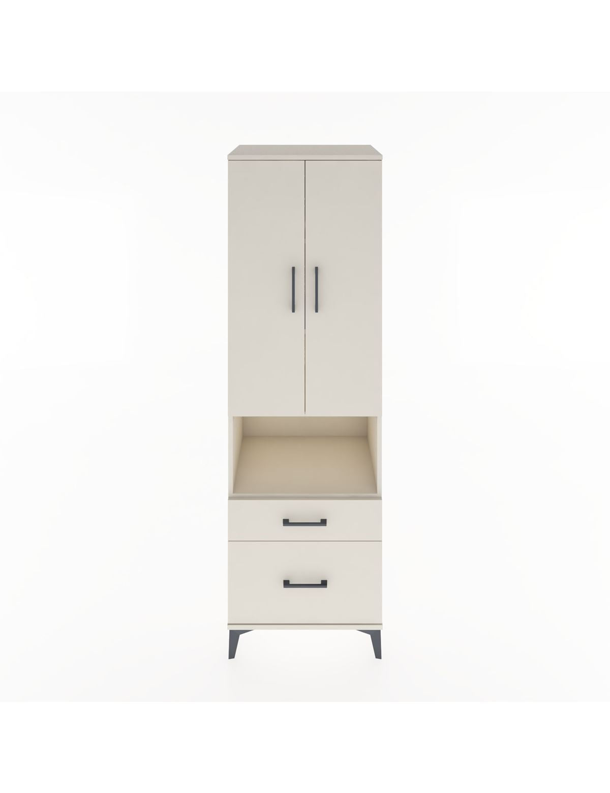 Hyperion Dolap 4 Raflı 2 Çekmeceli 2 Kapaklı 60x44x195 Aytaşı-Aytaşı