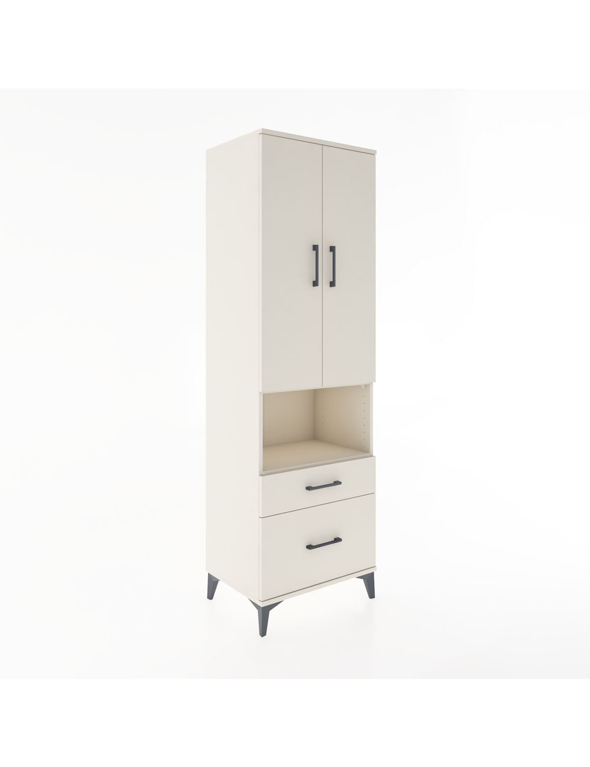 Hyperion Dolap 4 Raflı 2 Çekmeceli 2 Kapaklı 60x44x195 Aytaşı-Aytaşı