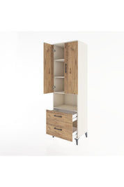 Hyperion Dolap 4 Raflı 2 Çekmeceli 2 Kapaklı 60x44x195 Aytaşı-Çam