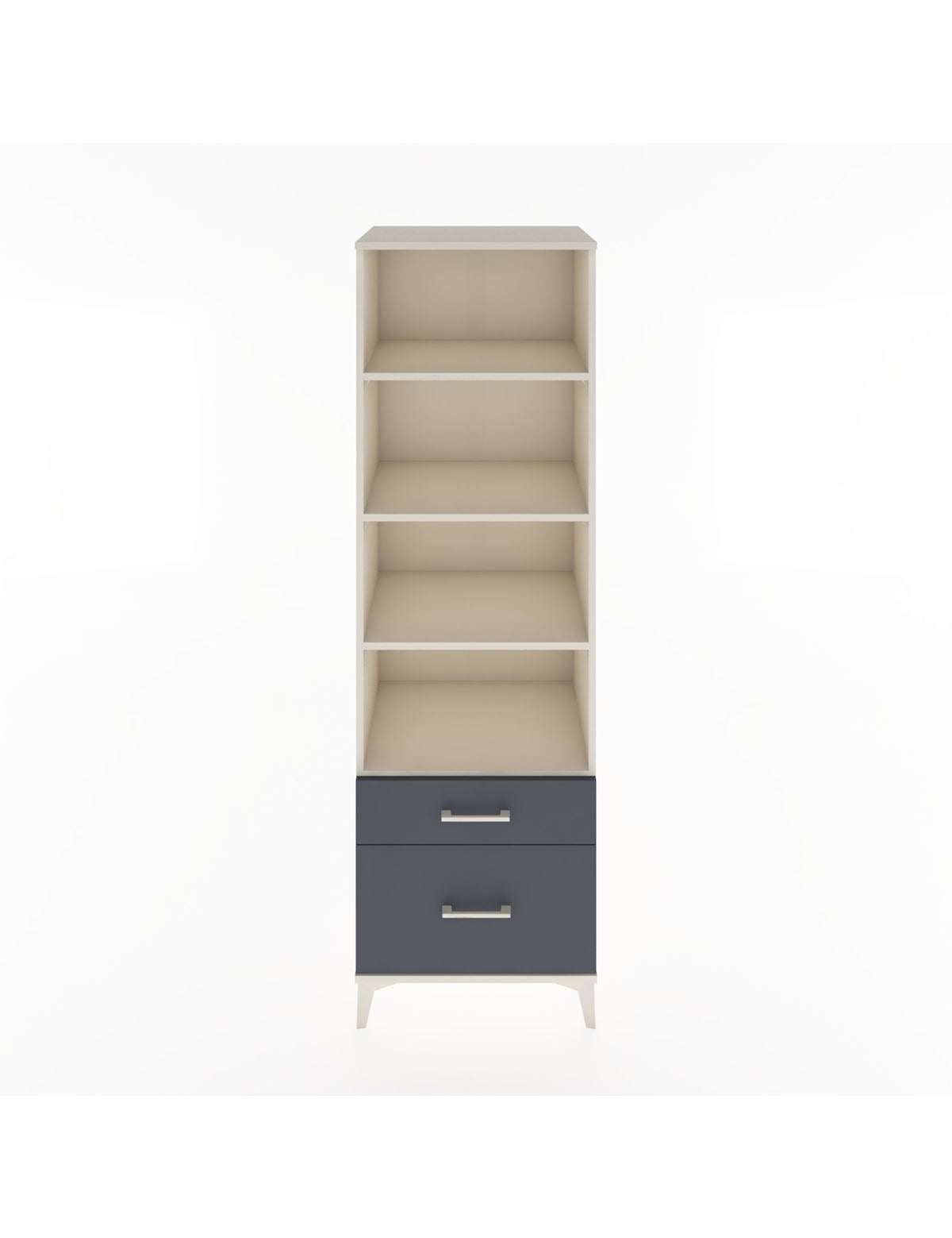 Hyperion Dolap 4 Raflı 2 Çekmeceli 60x44x195 Aytaşı-Antrasit